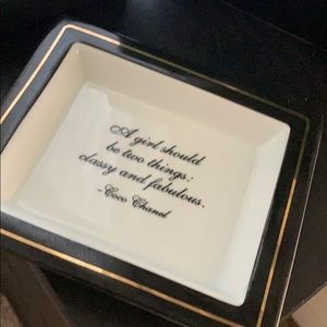 Trinket dish Designer quote
